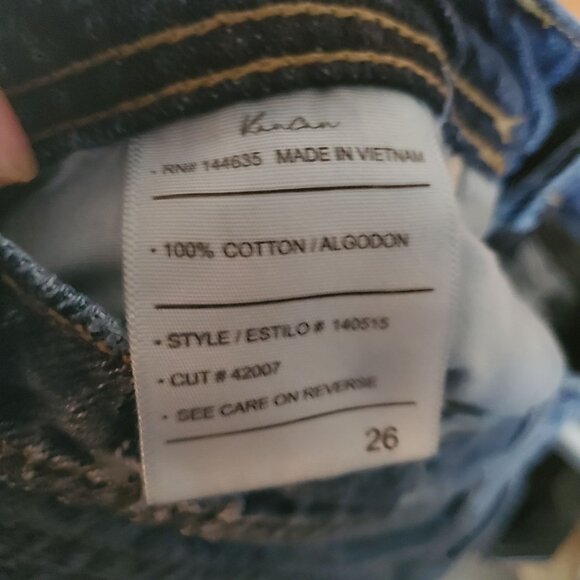 KanCan Shorts Womens 26 Blue Distressed Button-Fly Denim Cutoffs - Picture 3 of 9